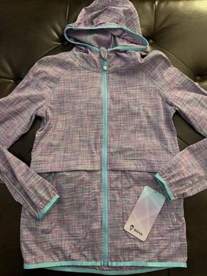 Ivivva Lululemon Girl's Size 14 Multi-Colored Hooded Full Zip Light Jacket NWT