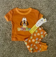NWT Disney Parks Pluto Pajama Set 3/6 Months 2 Piece Mickey Mouse