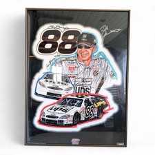 Dale Jarrett & Sam Bass Autographed Print UPS 88 2001 Vintage Nascar
