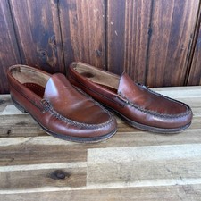 G.H. Bass Co Men s 8 1/2 Leather Moc Toe Slip On Loafers