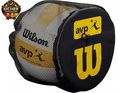 Wilson Balltasche Volleyball AVP, Ballnetz für 1 Volleyball, Mit 2 Clips für s