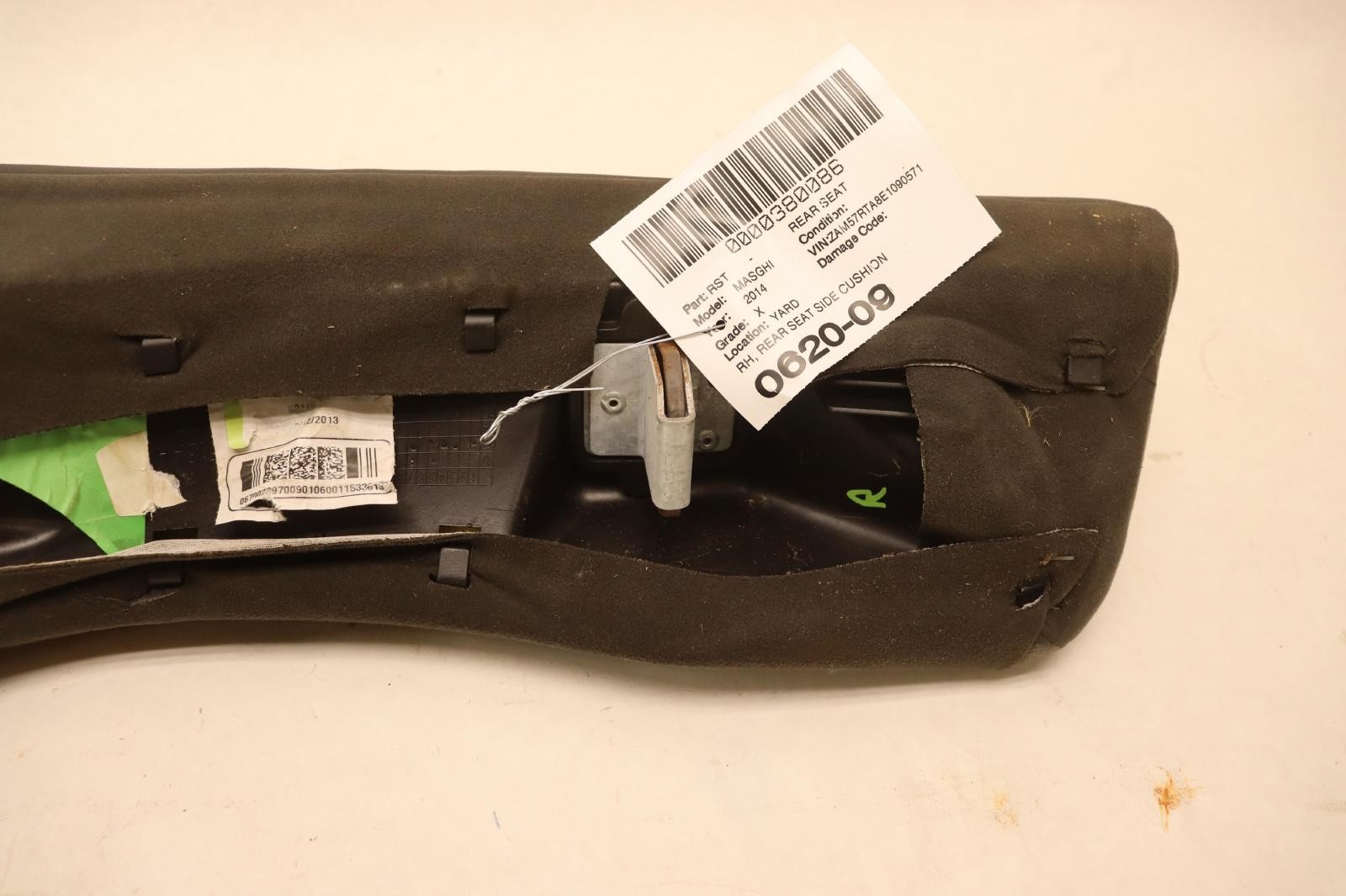 2014-2017 MASERATI GHIBLI REAR RIGHT SIDE SEAT CUSHION BOLSTER PAD COVER OEM