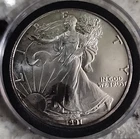 1991 American Silver Eagle Uncirculated 1oz .999 Fine Silver (D-14)