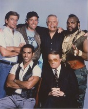 The A-Team George Peppard Mr T Dirk Benedict TV Cast Vintage 8x10 Color Photo