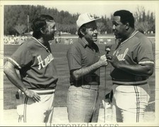 1984 Press Photo Brooks Robinson, Willie Stargell & Joe Garagiola of Baseball