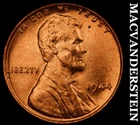 1944 Lincoln Wheat Cent - Red Choice Gem Brilliant Unc  No Reserve  #J9664