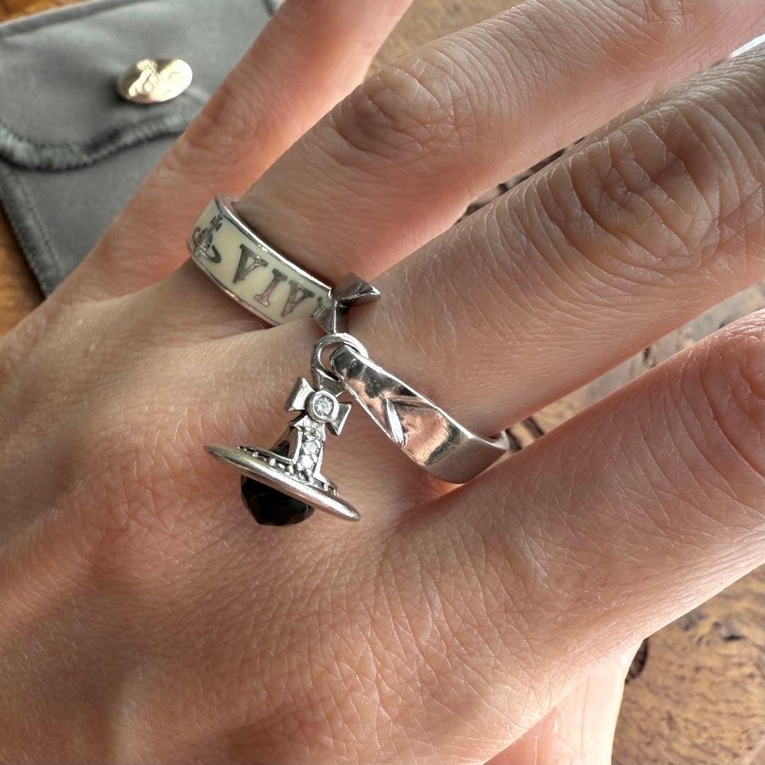 Vivienne Westwood Orb Charm Ring XS Silver | eBay
