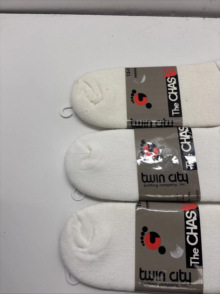 3 calcetines vintage Twin City corte bajo talla 13-15 Foto 2 de 4