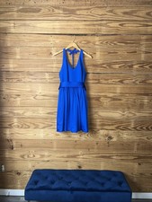 White By Vera Wang Blue Halter Dress Size 10 Fit And Flare