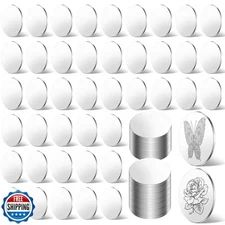 Yaocom 300 Pcs Stainless Steel Disc, Blank Metal Strike Round Plates for Craf