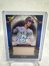 2024 Triple Threads NATE LOWE Autograph Single Jumbo Relic 5/10 Rangers Rare