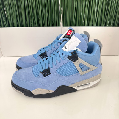 Nike Air Jordan 4 Retro Mid University Blue UNC Mens Shoes CT8527-400 Size 9