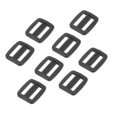 8pcs Plastic Tri-glide Slide Buckle 20mm / 3/4 Inch Belt Adjuster Sliders, Black