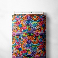 100% Cotton Fabric Digital Printed 3D Patterns Novelty | 40 Designs | 140cm Wide