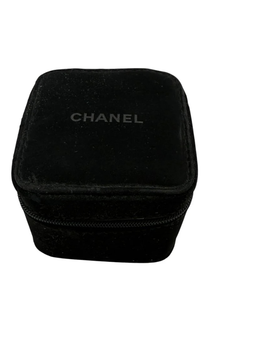 Chanel Black Travel Jewelry & Watch Case – Suede Zip Cube | eBay