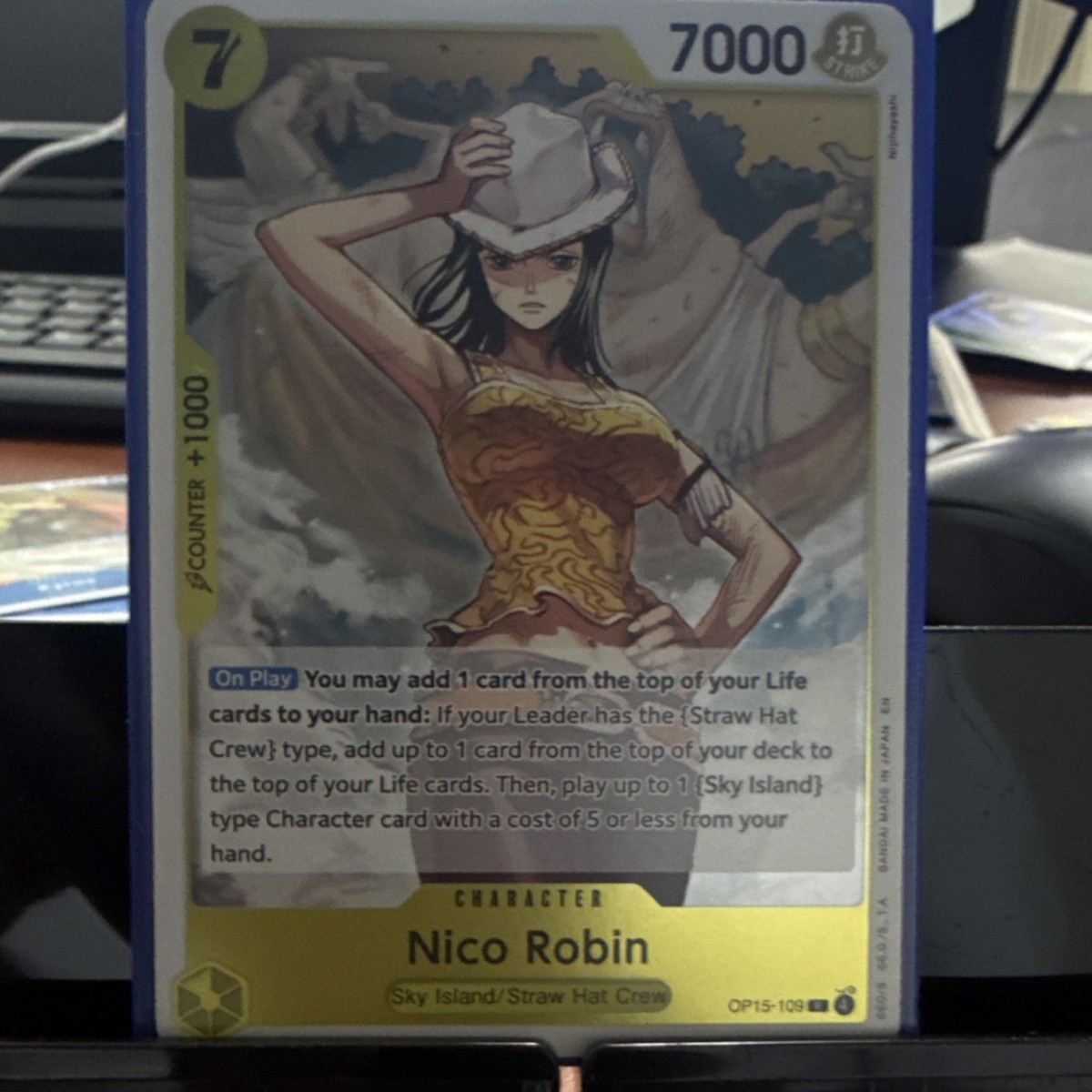 One Piece Bandai Nico Robin OP15-109 S R Character Card EN 7000