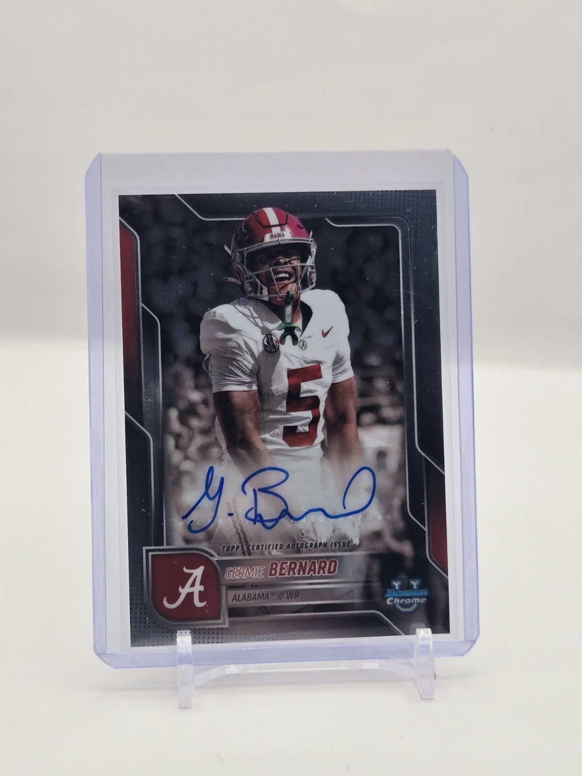 Germie Bernard 2025 Bowman Chrome U Auto #BCA-GB, Alabama