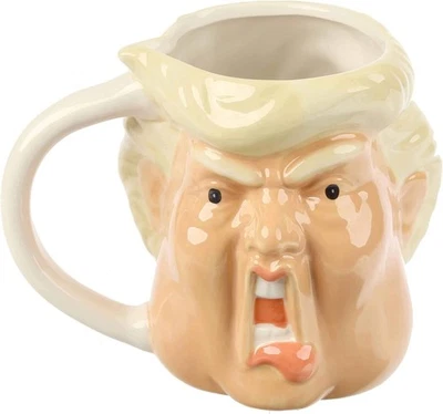 PRESIDENTE DONALD TRUMP MAGA EN FORMA DE 3D NOVEDAD TAZA DE CAFÉ TAZA NUEVA EN CAJA DE REGALO PUK