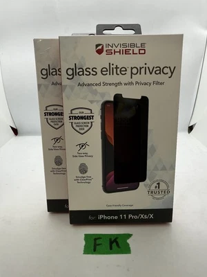 2x ZAGG Invisible Shield glass elite privacy Screen Protector Apple iPhone FK - Image 1 of 3