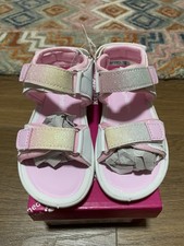 New In Box Girls White Sports Sandals Size 9 By Rugged Bear Multicolor Straps