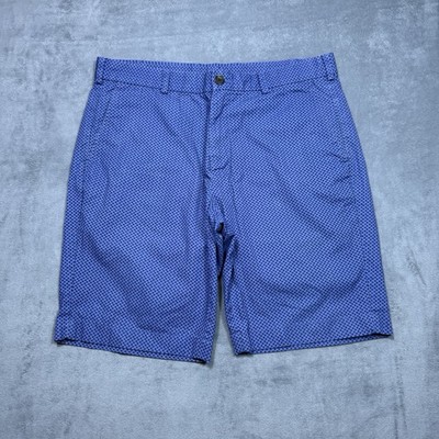 Brooks Brothers Shorts Mens 34 Blue Geometric Print Chino Golf Twill Normcore