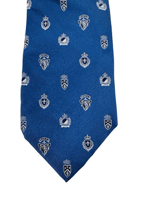 Gucci Herrenkrawatte blau bestickt Logo 100 % Seide, Made in Italy '' 