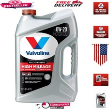5QT SAE 0W-20 Full Synthetic Motor Oil - Enhanced Protection for Older Engines 43.19 per gallon
