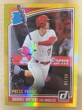 2018 Panini Donruss - Rated Rookie - Shohei Ohtani - Gold Press Proof - /99