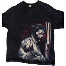 Vintage Wolverine T-Shirt Men XL Black Mad Engine Marvel X-Men Logan