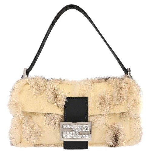 Fendi Off-white Fur Baguette Handbag 2375/26424/009 187907