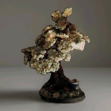 Jade Gemstone Bonsai Tree 11"Tall Branches Are Wire Can Be Spread/Arranged