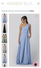 Kennedy Blue Bridesmaid Dress Size 2- Eloise In Cornflower Blue 