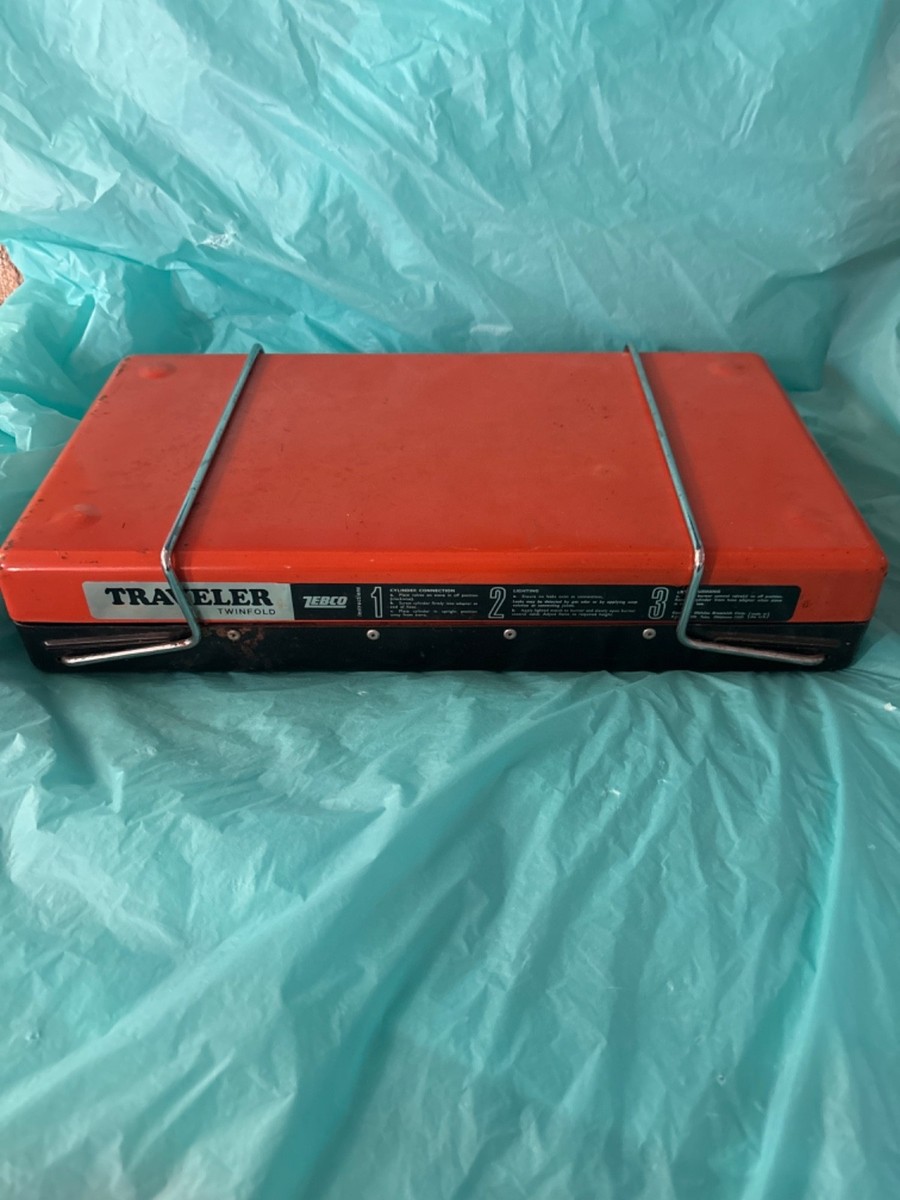 Vintage Zebco Traveler Twinfold Portable Propane 2-Burner Stove