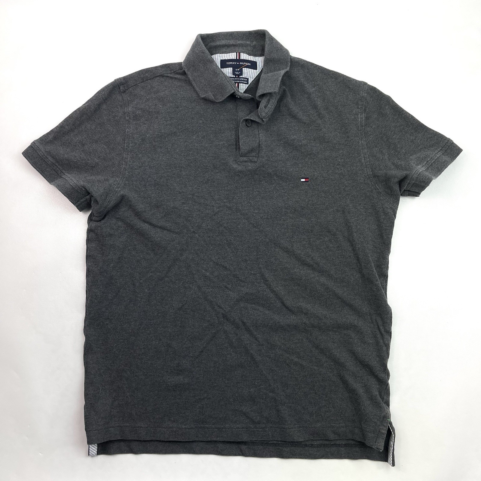 Tommy Hilfiger Solid Gray Regular Fit Stretch Pol… - image 1
