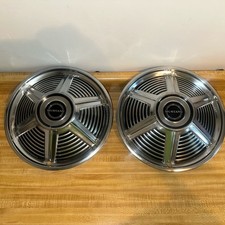 1965 Ford Mustang Hubcaps 14 Set Of 2 Wheel Covers 65 Hub Caps Nice Oem Ford