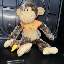 Aurora World Monkey Plush Cheeky Stuffed Animal Orange Brown Shirt Toy