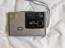 Kodak Disc 4000 Vintage Compact Film Camera Silver Black Made in USA UNTESTED