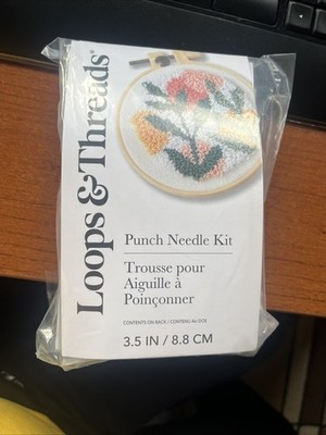 Loops & Threads Punch Needle Kit ''Mix Leaf'' Design-set of 3