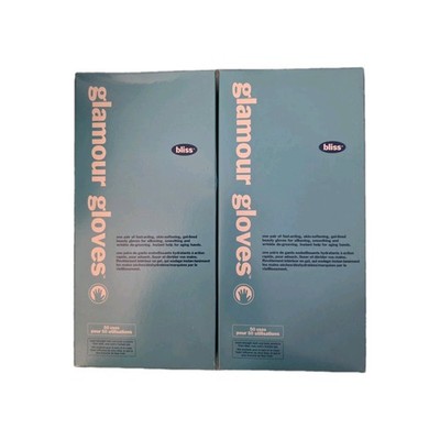 Lot Of 2 Bliss Glamour Gloves  50 Uses Per Pair Anti Aging Treatment New 