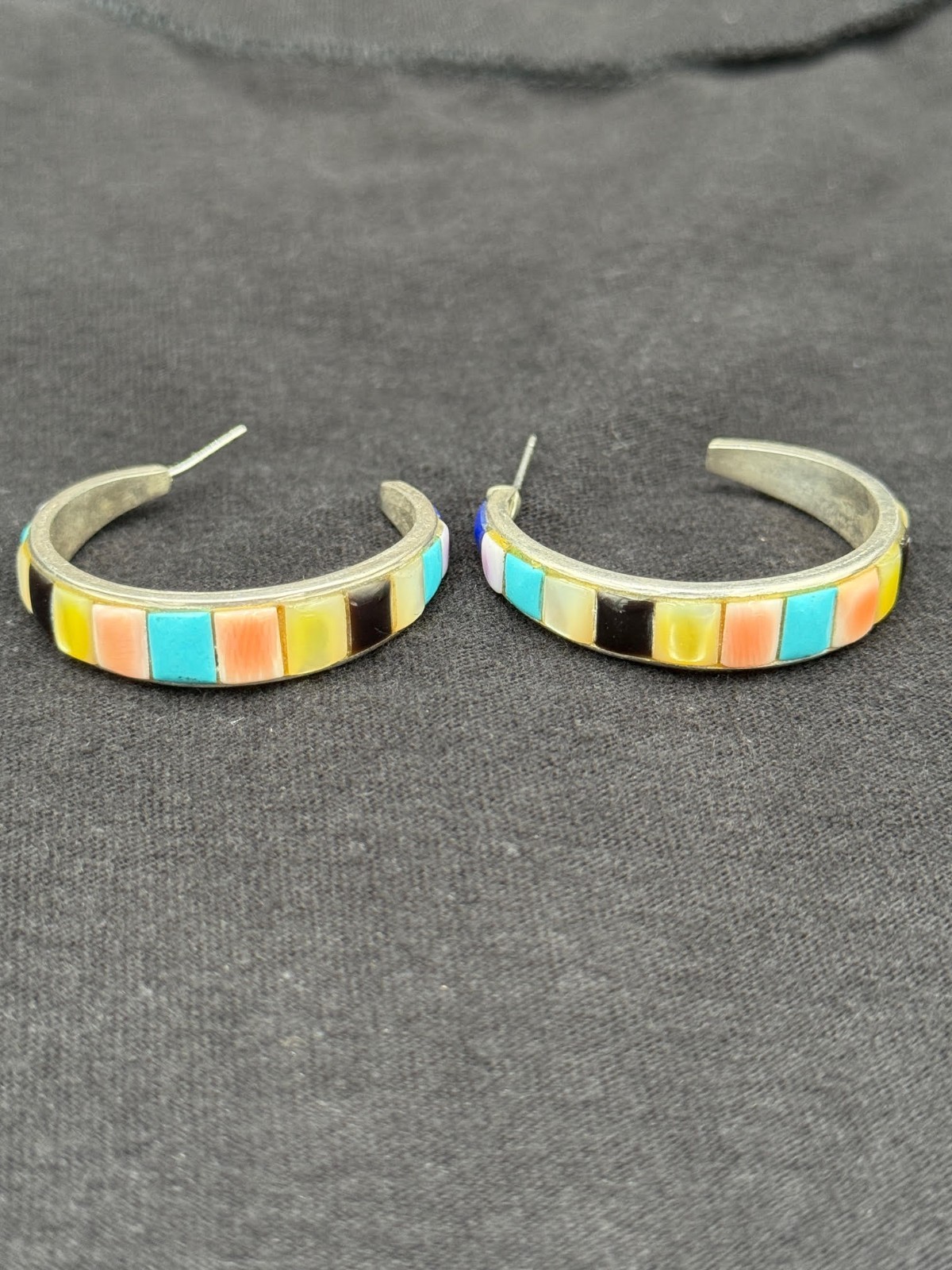 Multi-Stone Sterling Silver Earrings - image 3