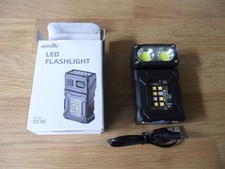 RECHARGEABLE EDC FLASHLIGHT ROTATING HEAD 800 LUMENS MAGNETIC CLIP USB-C – COMPA
