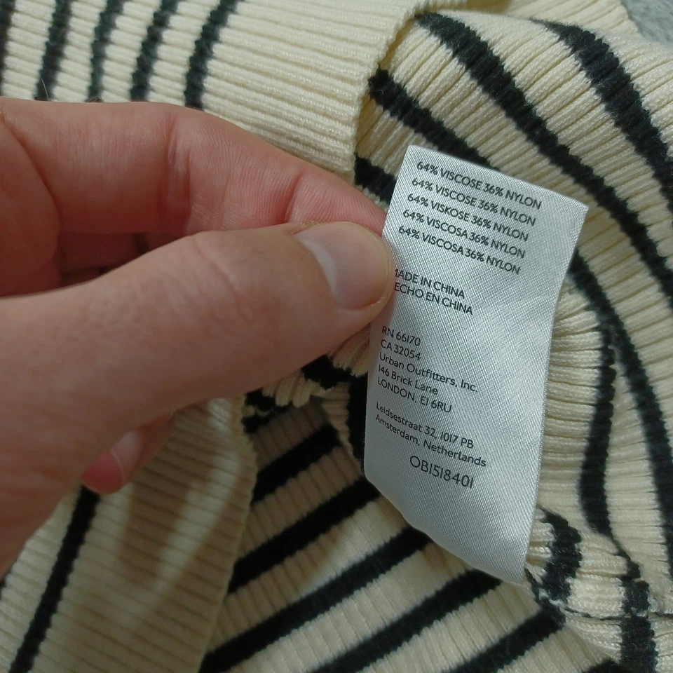 Maeve Tank Womens Large Beige Striped Anthropologie Preppy Boho - Image 3 of 4