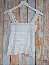 Altard State White Cotton Eyelet Lace Square-...