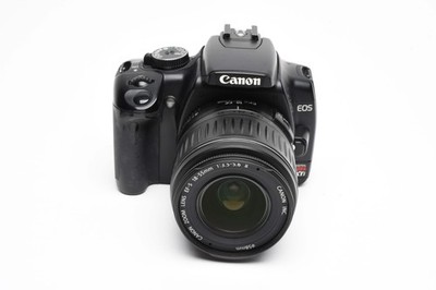 Canon EOS Digital Rebel XTi DSLR w/18-55mm f3.5-5.6 II Lens, Case, CF Card, Good