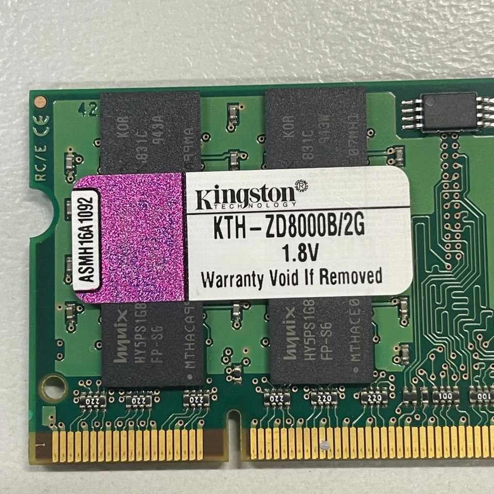 Kingston 2GB DDR2 RAM PC2-5300 667MHz non-ECC Unbuffered SODIMM KTH-ZD8000B/2G - Image 2 of 3