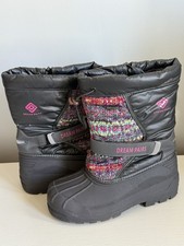 Dream Pairs Kamick Grey Pink Waterproof Insulated Snow Winter Boots Girl  s 4