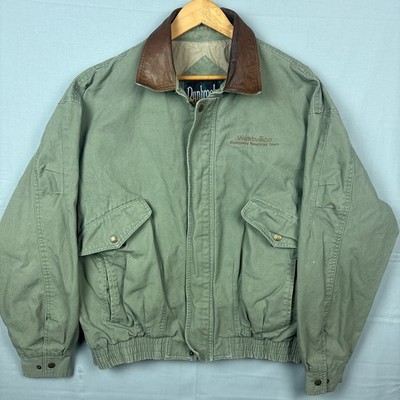 Vintage Dunbrooke Navigator Bomber Jacket XL Leather Collar Canvas Work Coat
