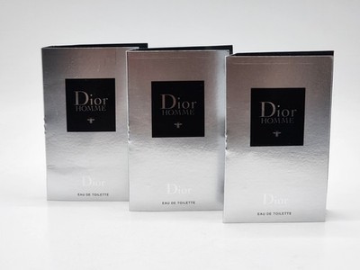 3x Dior Homme Eau De Toilette EDT 1 ml Each Sample with Card