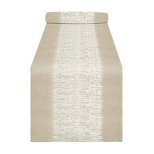 16x72" Metallic Banded Design Table Runner Silver for Dining Party Decor