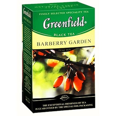 Greenfield Schwarzer Tee Barberry Garden lose 100g Schwarztee Berberitze